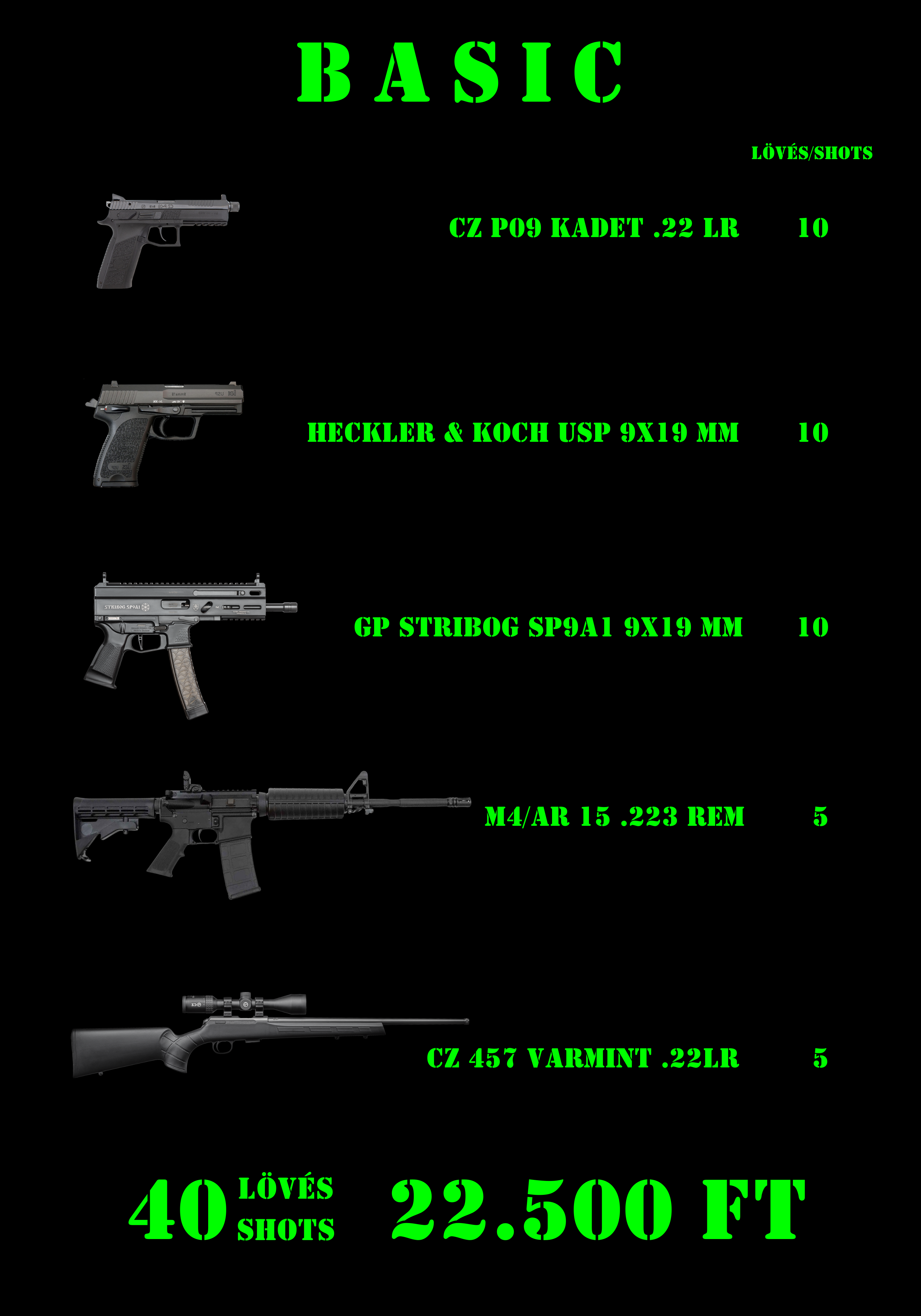 legio shooting lőtér élménycsomag basic 2025