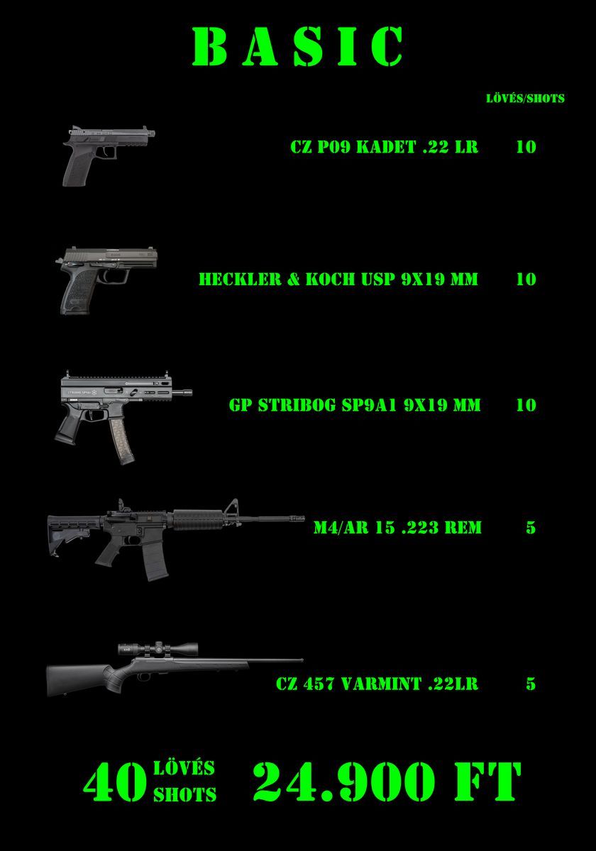 legio shooting lőtér élménycsomag basic 2026