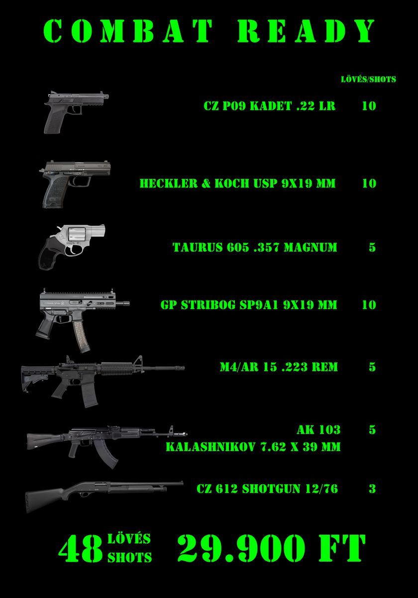 legio shooting lőtér élménycsomag combat ready 2026