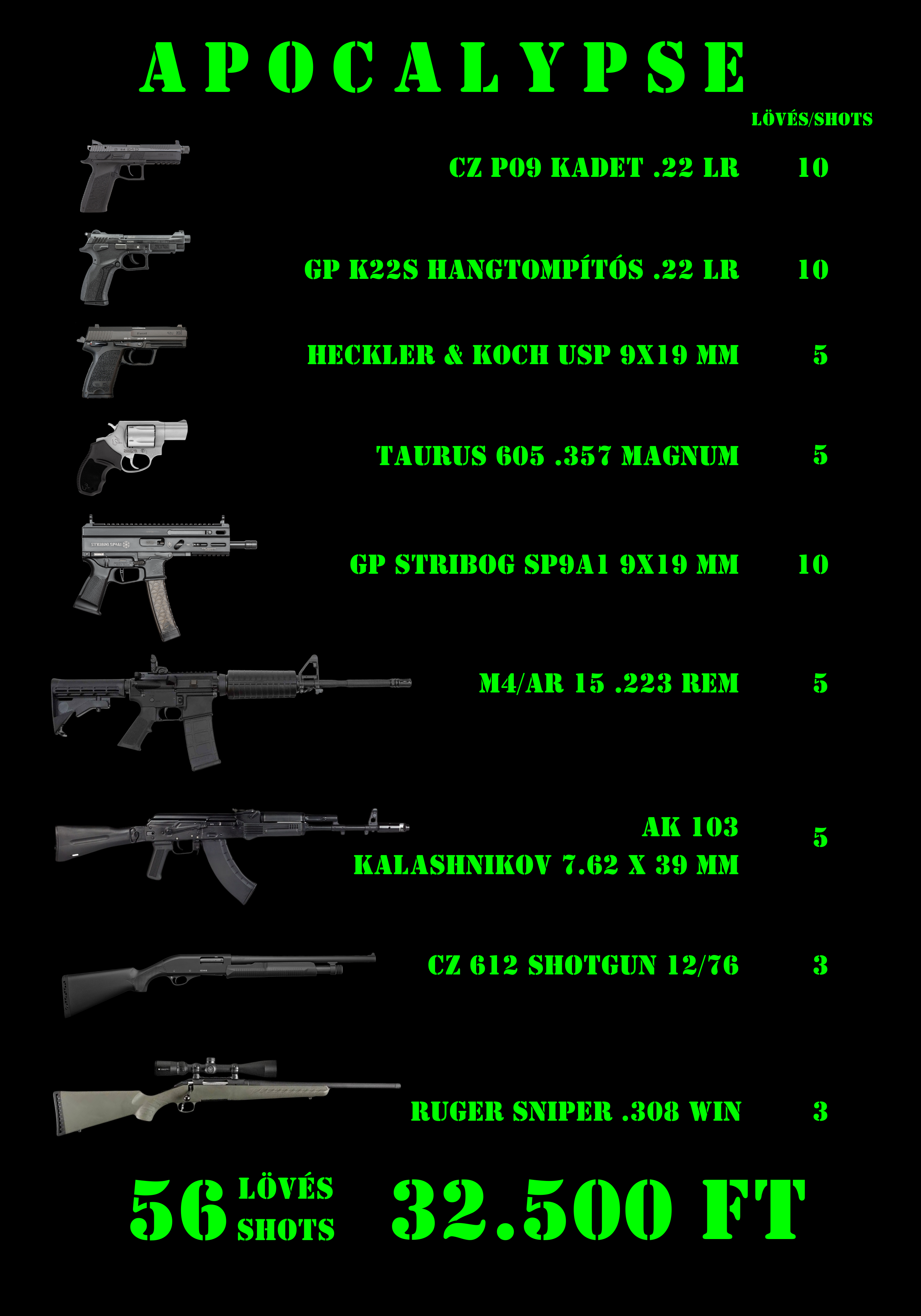 legio shooting lőtér élménycsomag apocalypse 2025